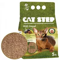 Наполнитель для кошек CAT STEP Olive Original комкующийся, растительный